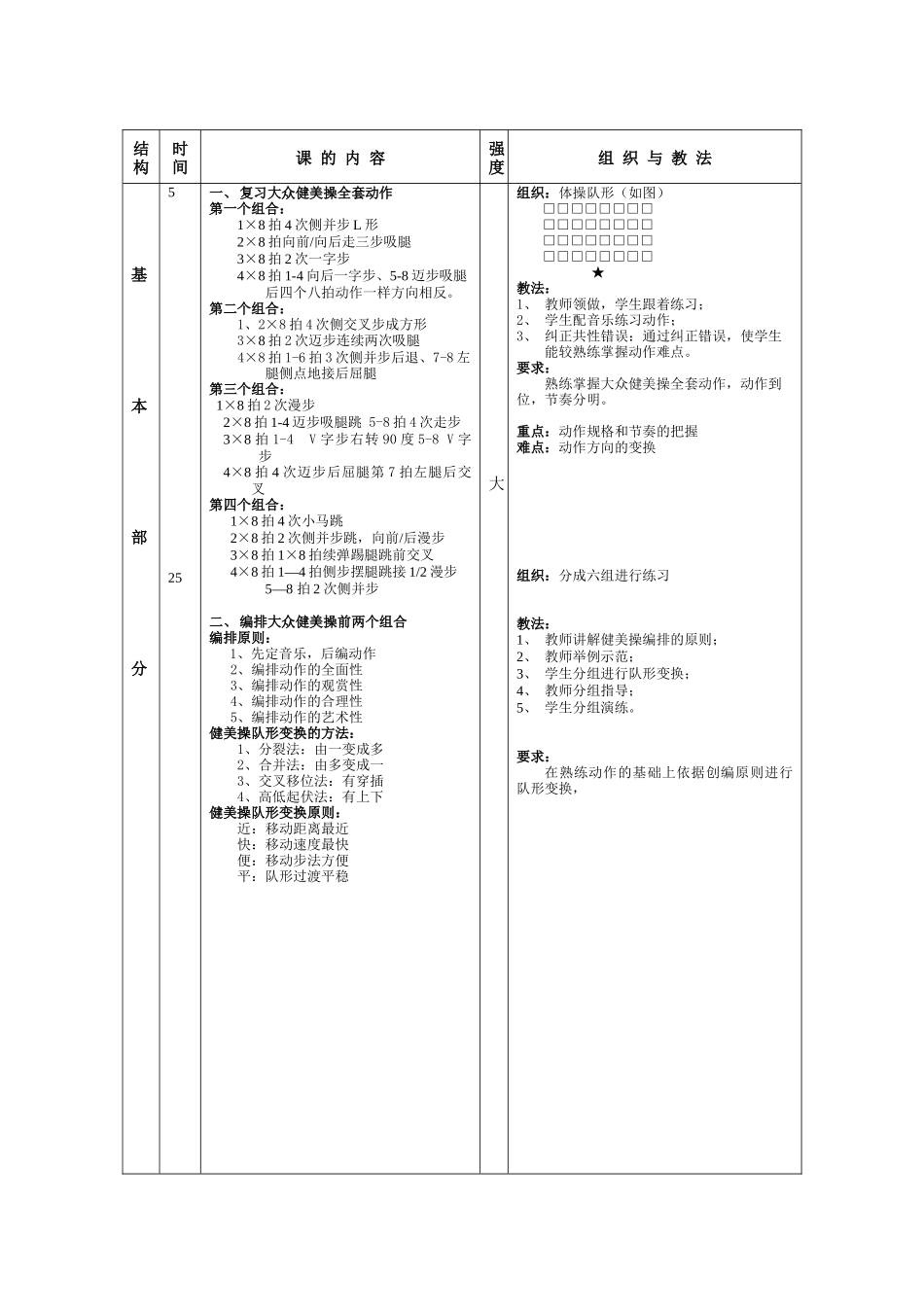 健美操课教案2013515_第2页