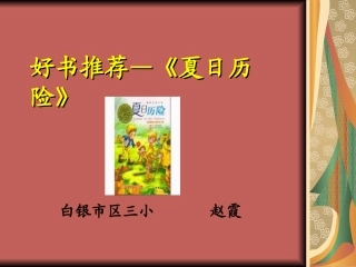 好书推荐—《夏日历险》