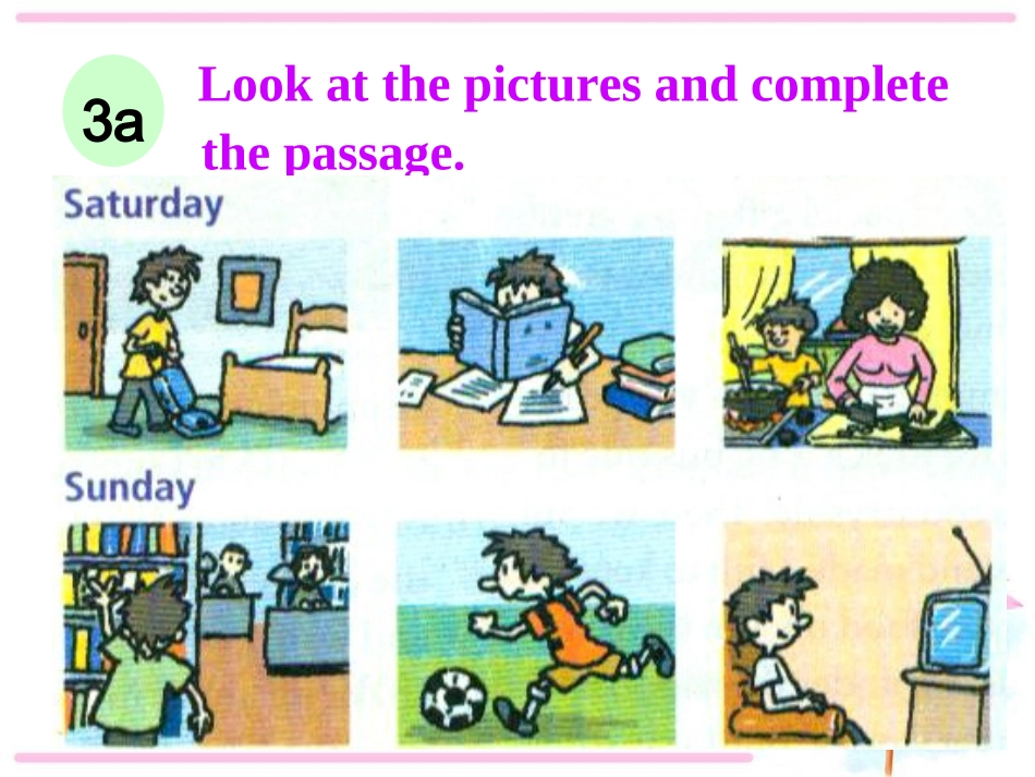 七年级下册Unit12WhatdidyoudolastweekendSectionB(第2课时)_第3页