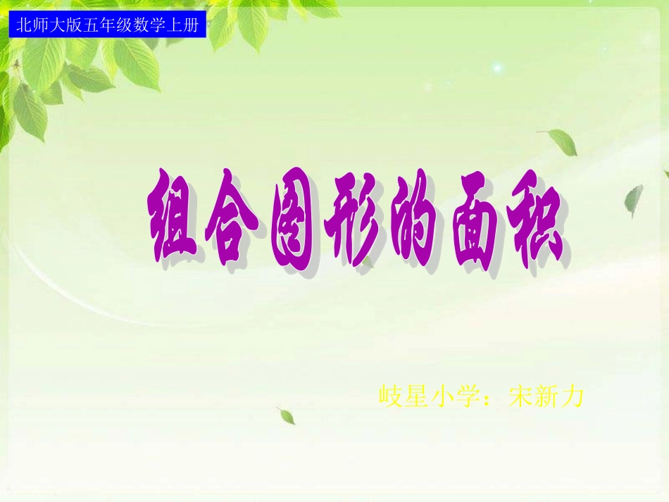 师大版五年级数学上册（组合图形的面积）_第1页