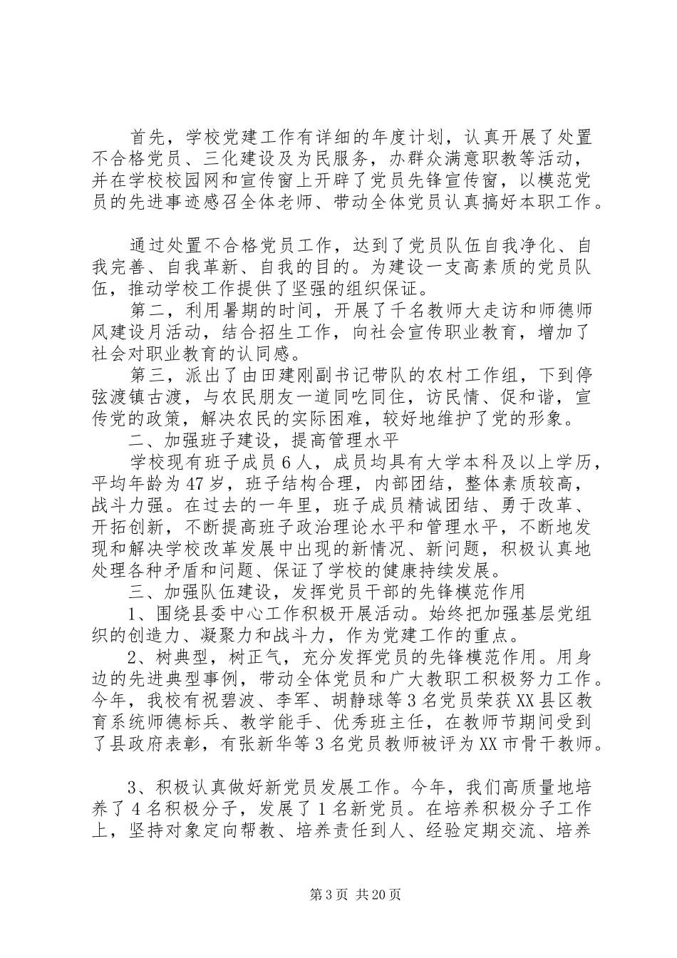 小学党建工作述职报告_第3页