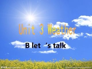 新人教版四年级英语下册unit3_weather