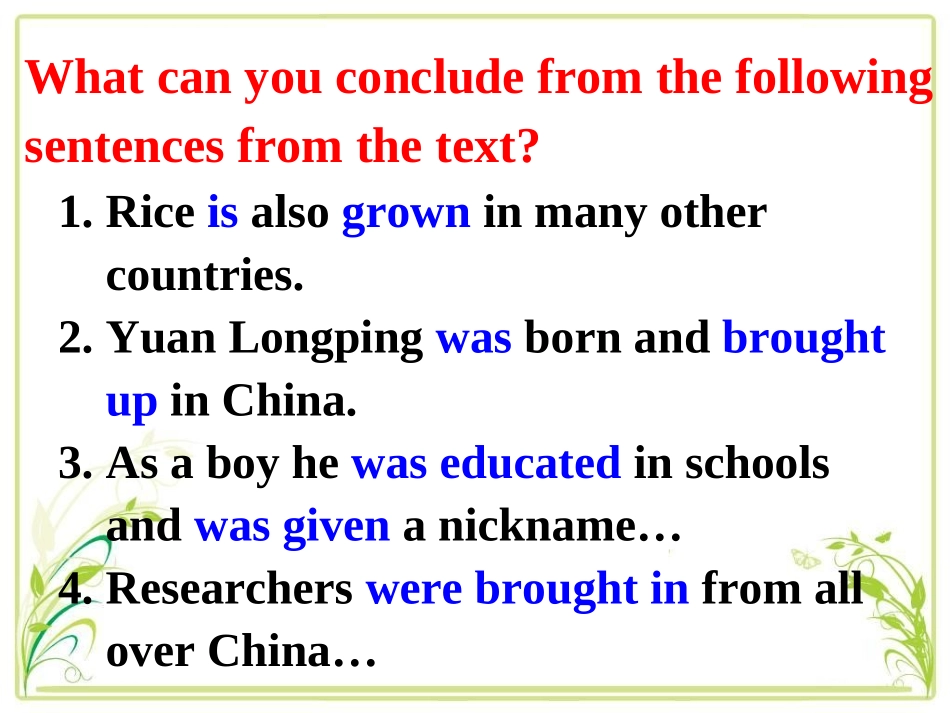 外研版高一年级(必修4)Module4Grammar_第2页