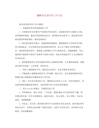 团支部年度工作计划