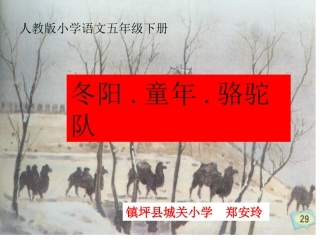 郑安玲冬阳童年骆驼队