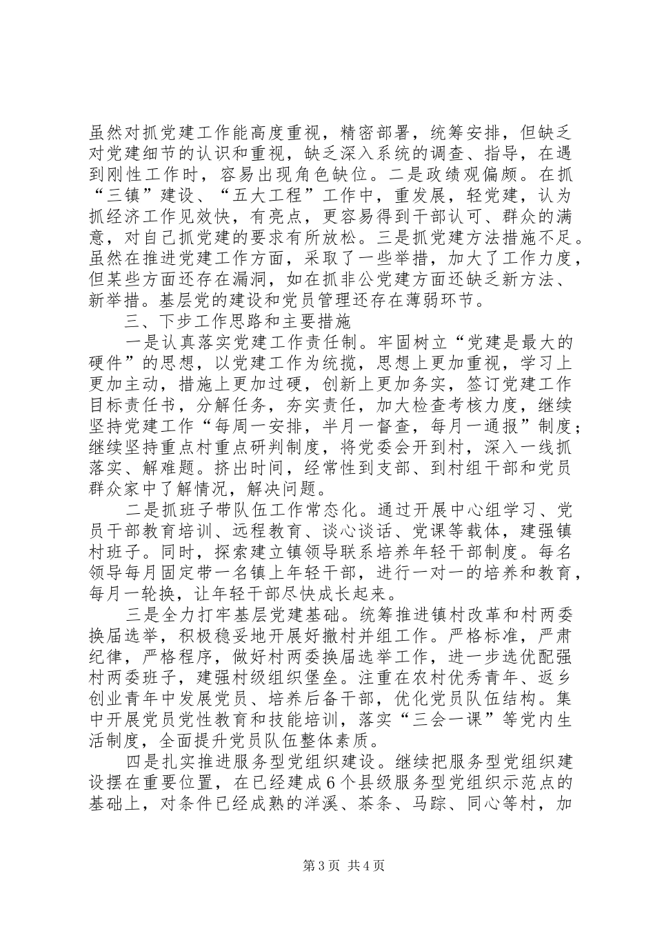 镇党委书记述职报告 (45)_第3页