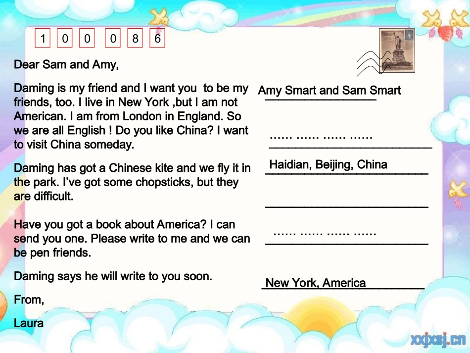 六年级上册M6U1APostcardfromNewYork课件_第2页