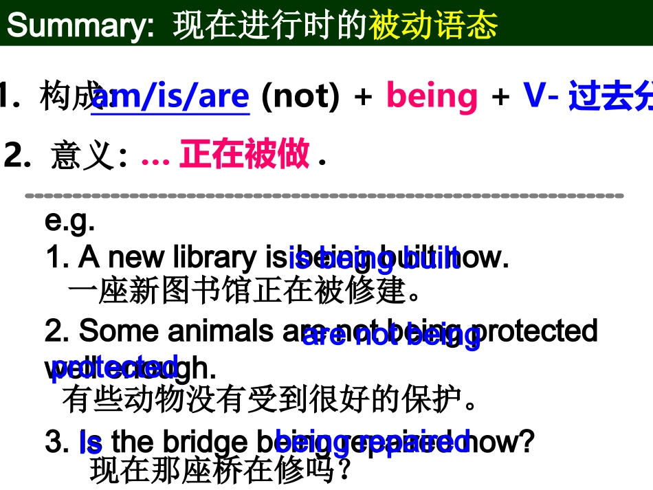 现在进行时被动语态_第3页