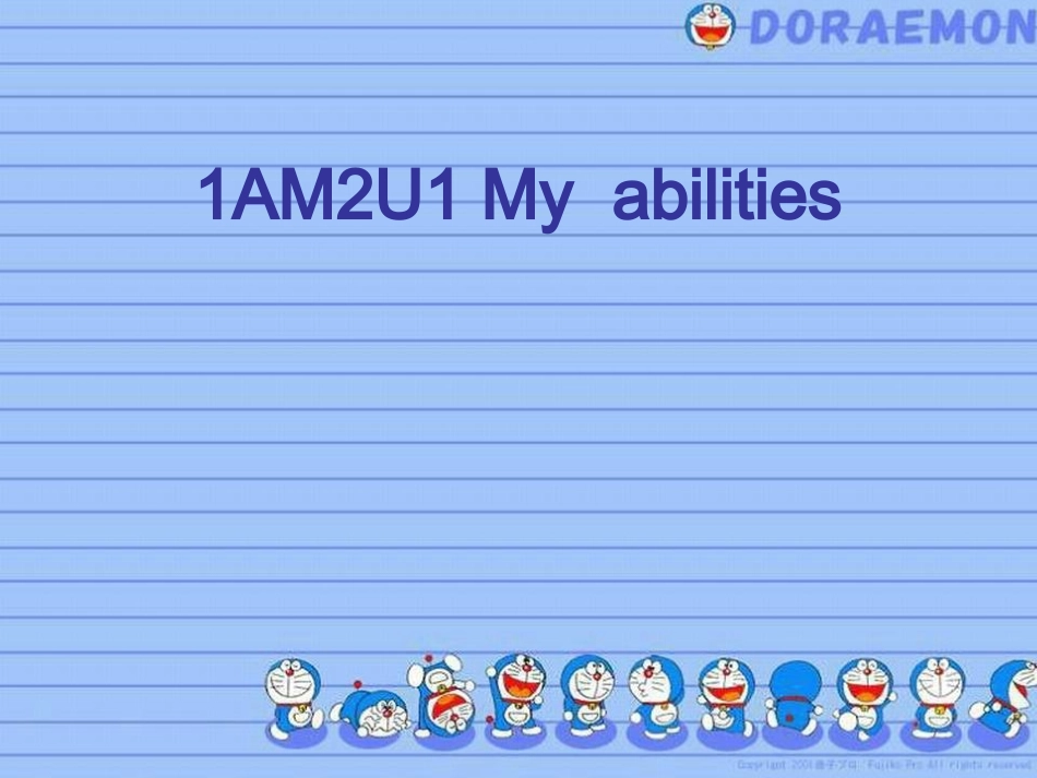 小学一年级英语My_Abilitiesp1_第1页