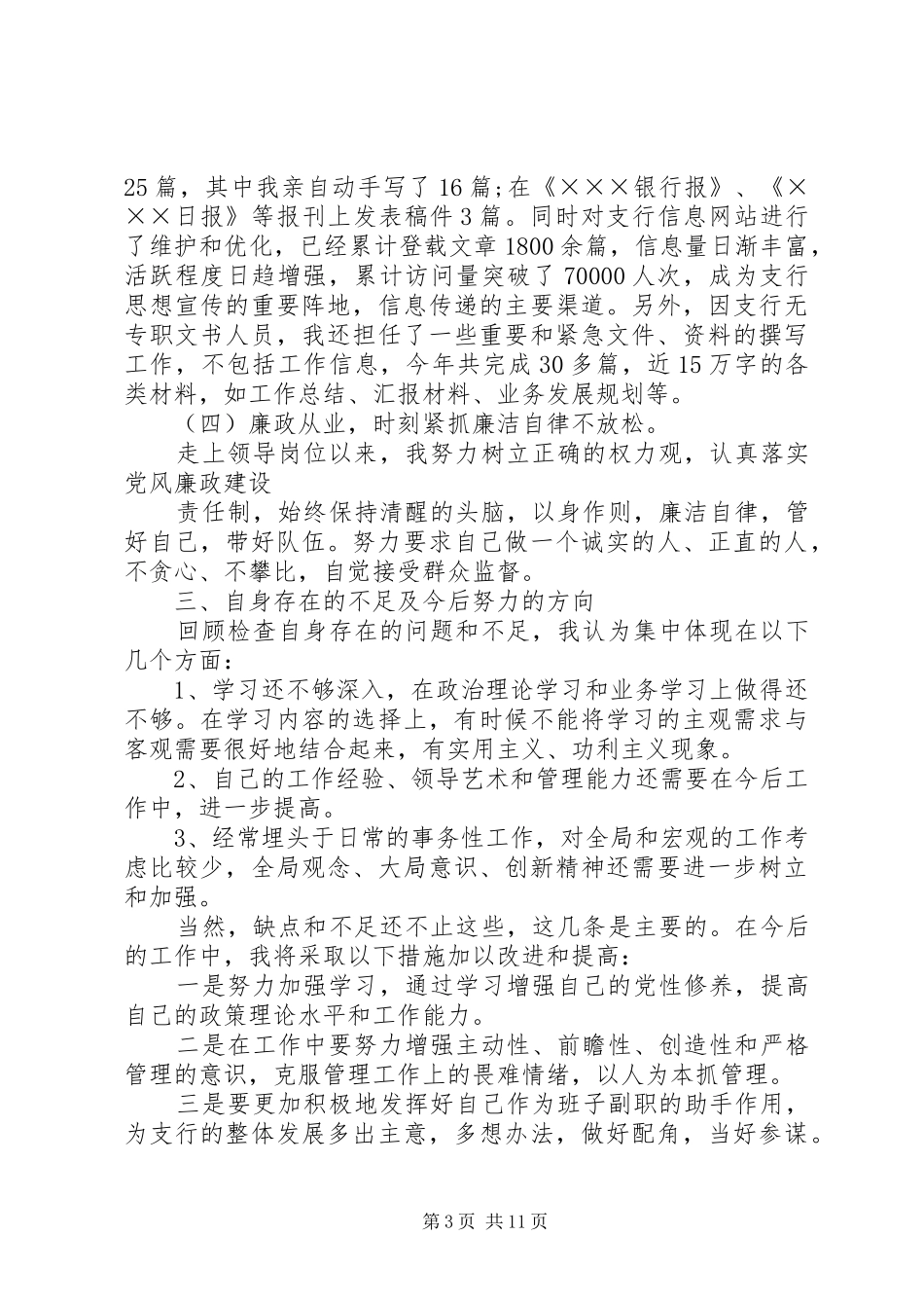 银行副行长述职_第3页