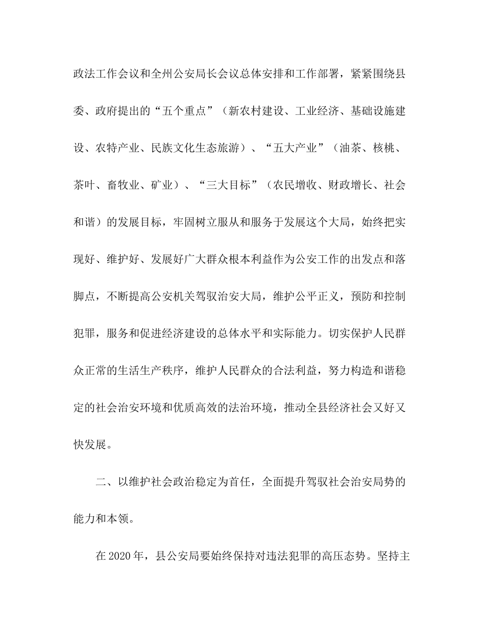 2020年县公安工作计划_第2页