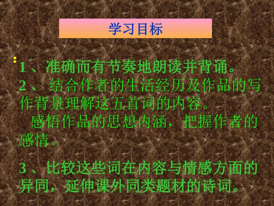 新人教版九年级语文上册第六单元25《词五首》PPT课件 (2)_第2页