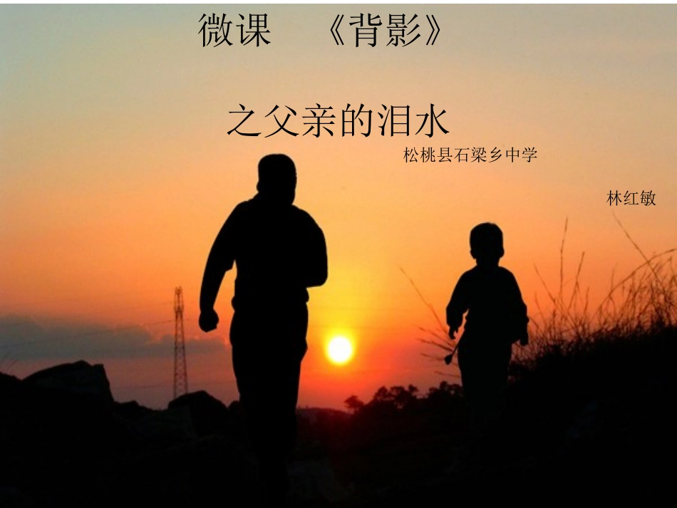 微课《背影》之父亲的泪水_第1页