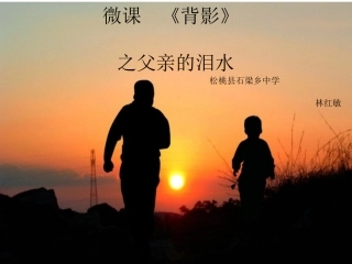 微课《背影》之父亲的泪水