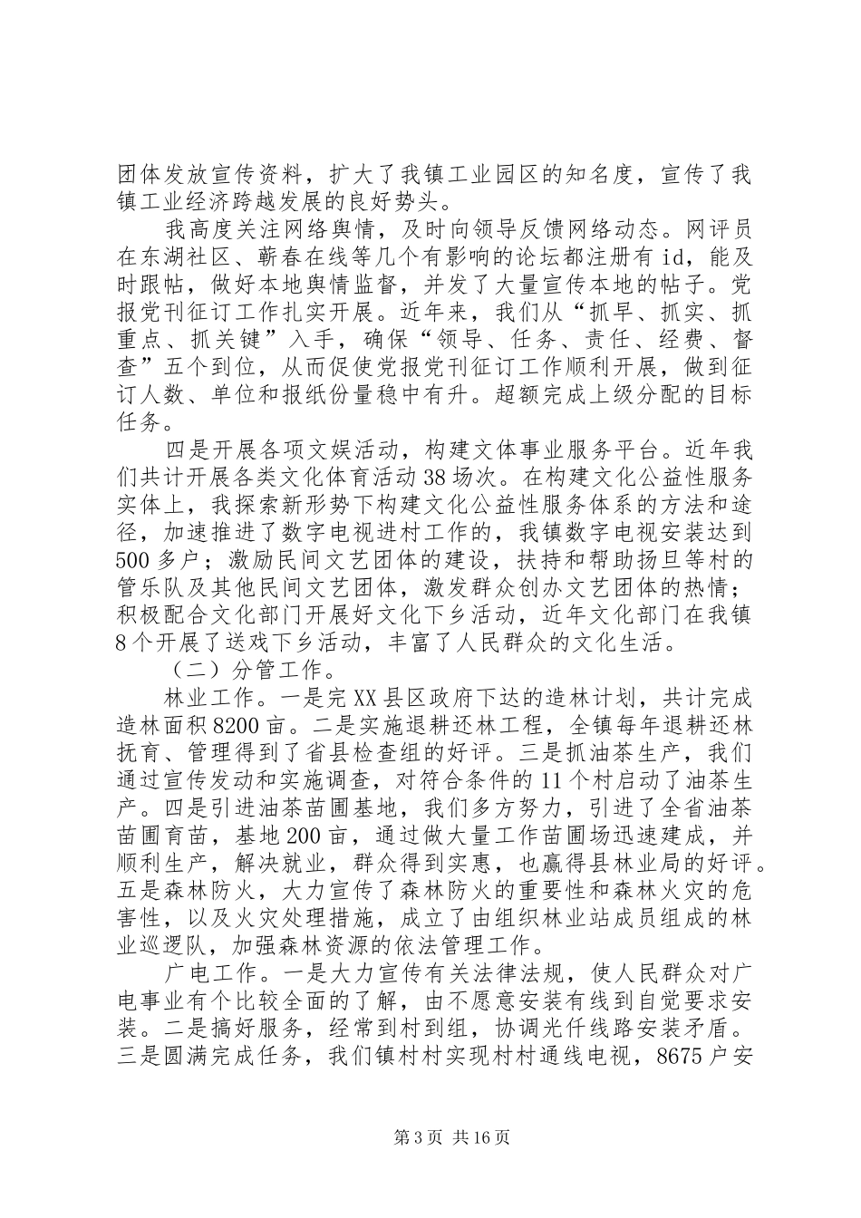 镇宣传委员述职述廉报告_第3页