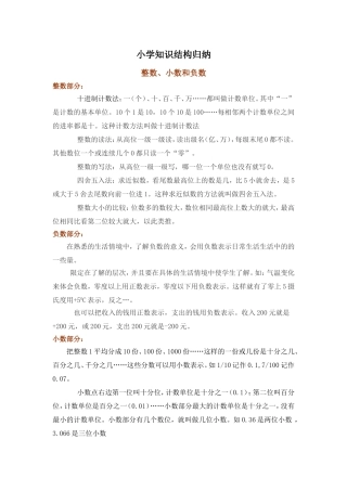 小学知识结构归纳