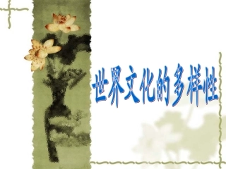 世界文化的多样性》课件
