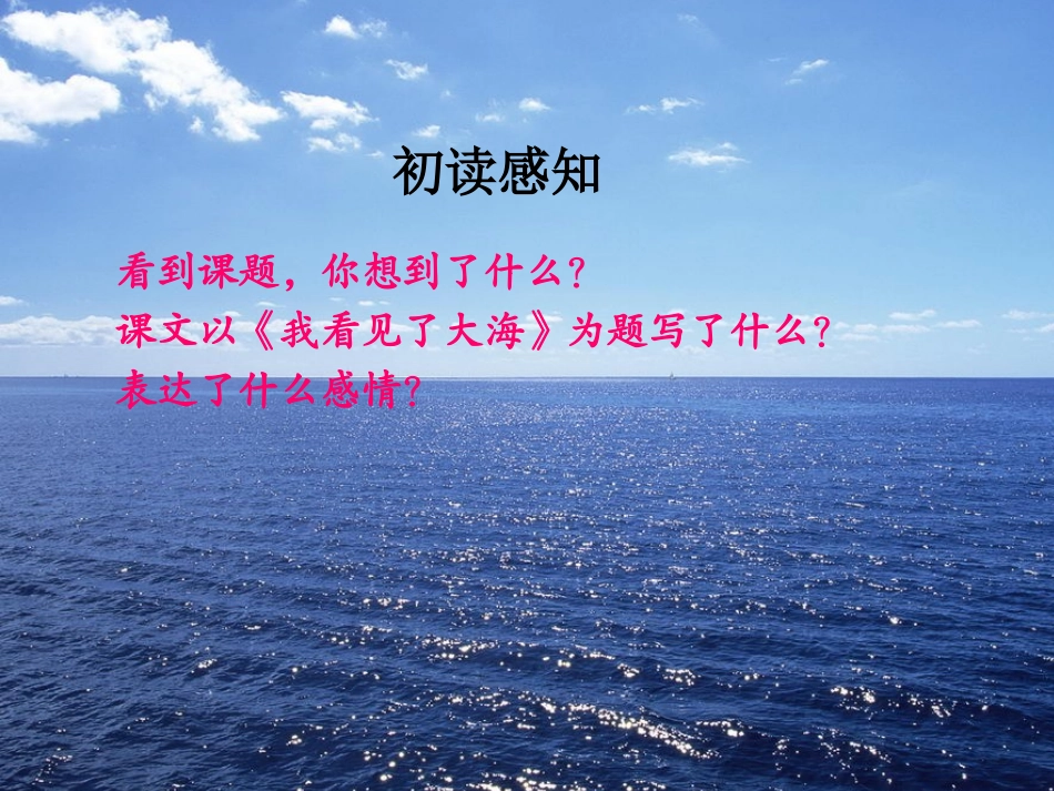 北京版语文六年级下册《我看见了大海》课件_第3页