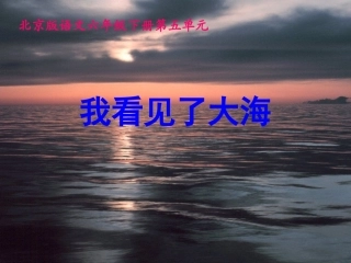 北京版语文六年级下册《我看见了大海》课件