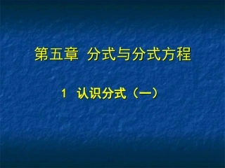 认识分式第一课时(14)