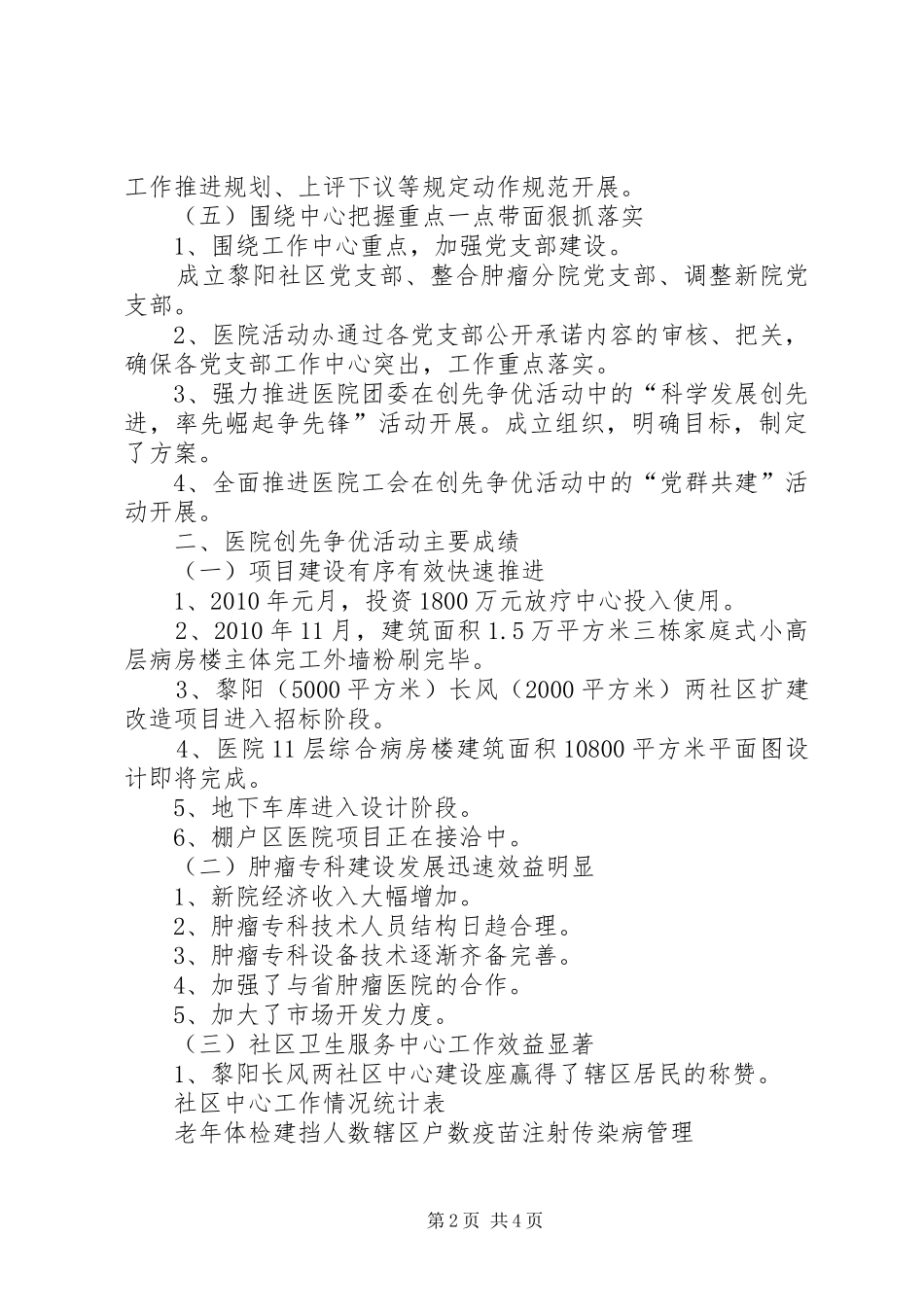 医院创先争优活动述职报告_第2页