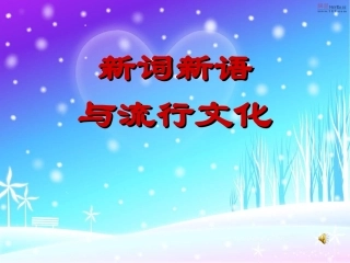 新词新语与流行文化