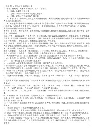 水浒传考点(全)