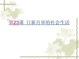 第23课日新月异的社会生活课件（岳麓版八年级下）