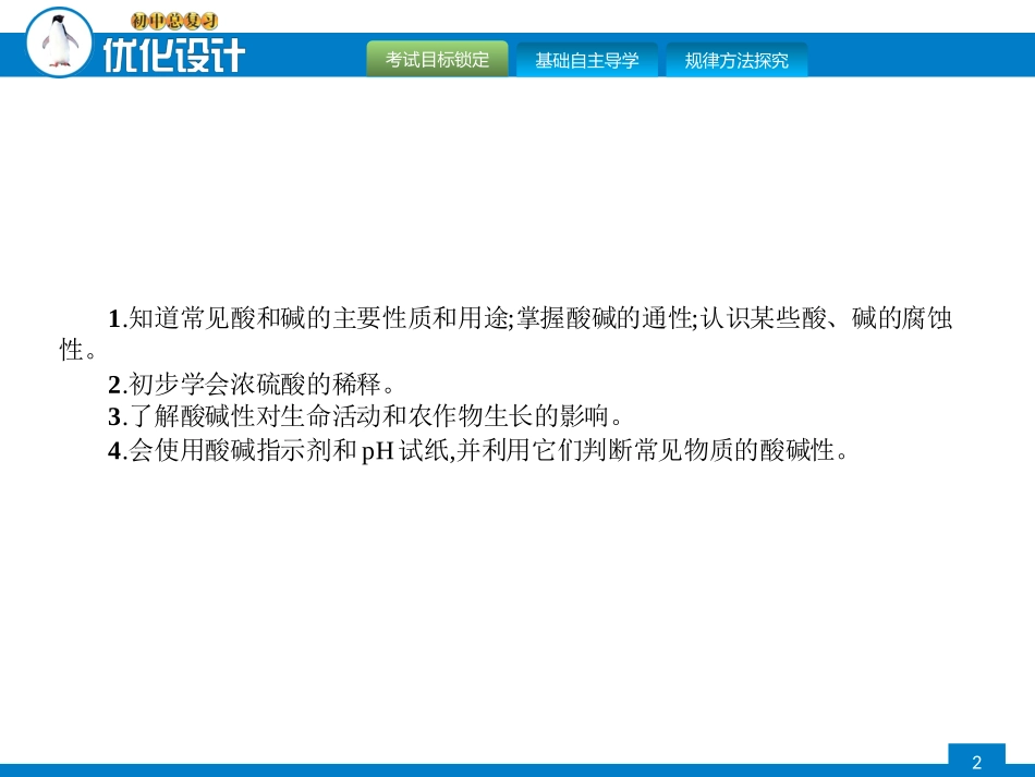 2015初中化学中考复习课件第十单元　酸和碱（共29张PPT）_第2页