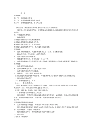 大学植物学最全-重点必考知识点-天津师范大学