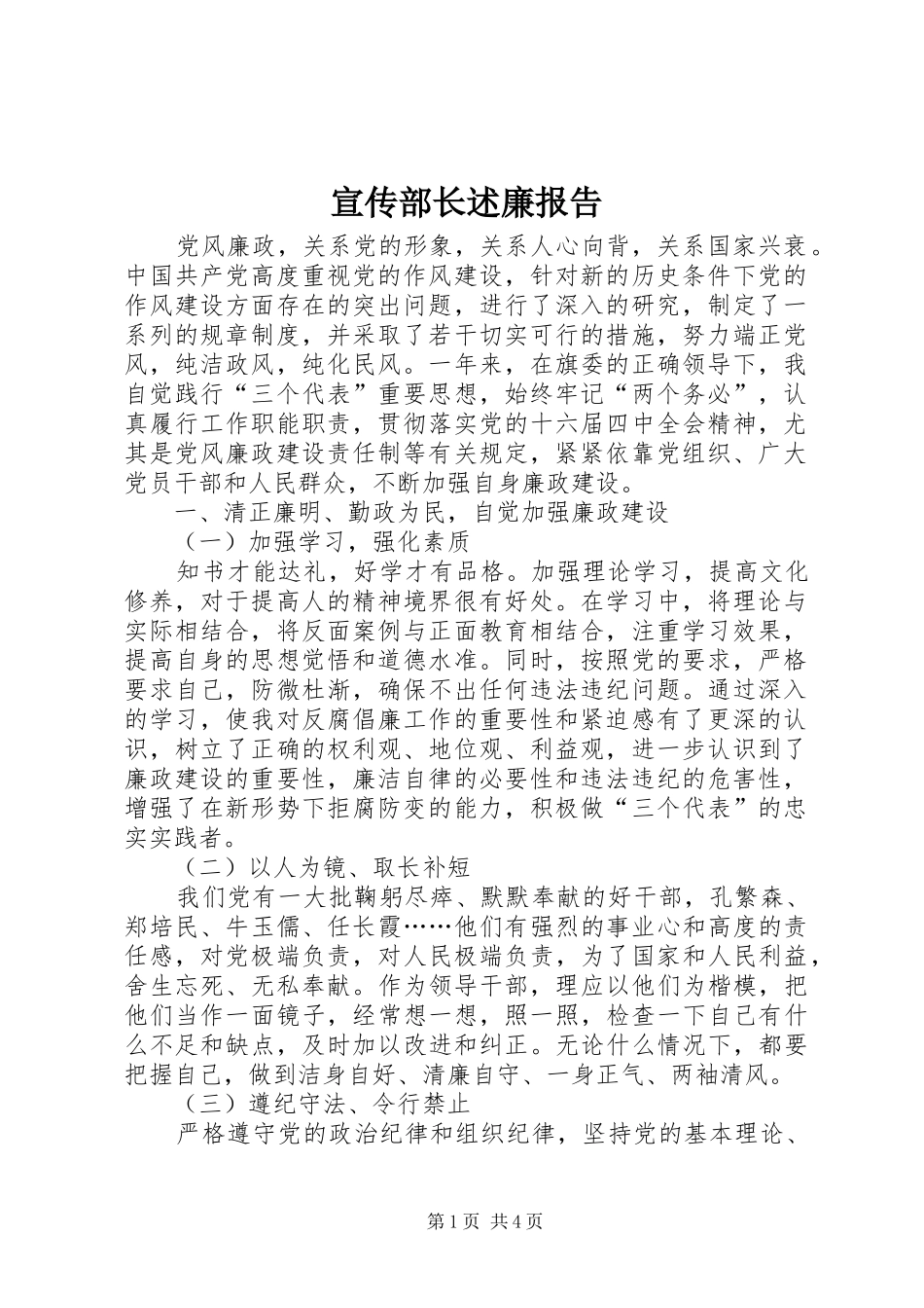 宣传部长述廉报告_第1页