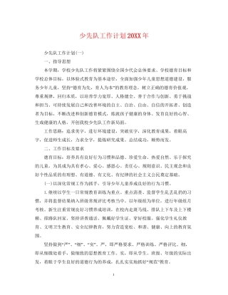 少先队工作计划9
