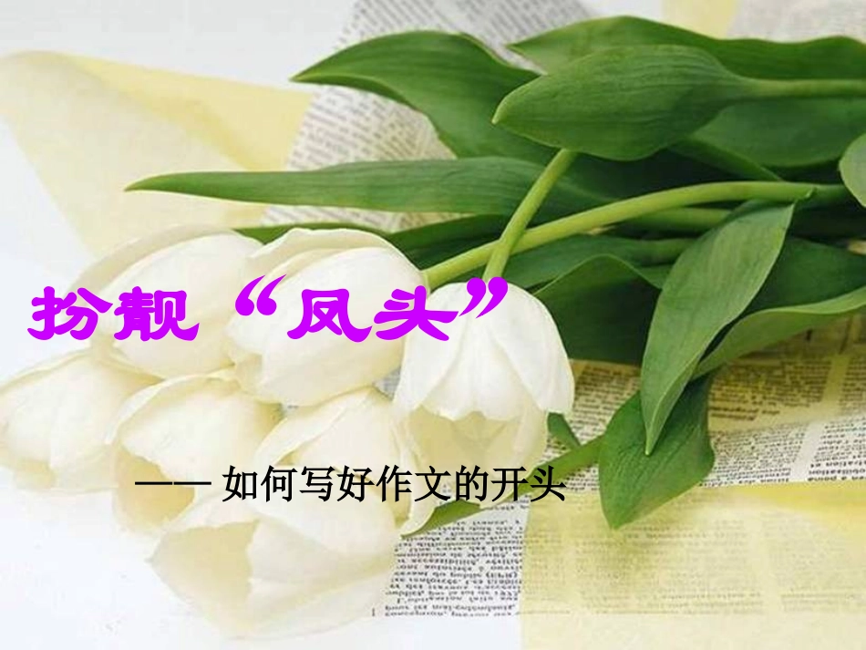 扮靓“凤头”——如何写好作文的开头课件_第1页