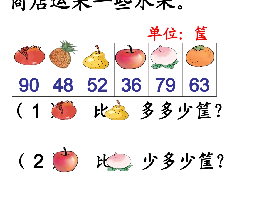 人教版二年级数学求比一个数多几或少几的应用题课件_第2页