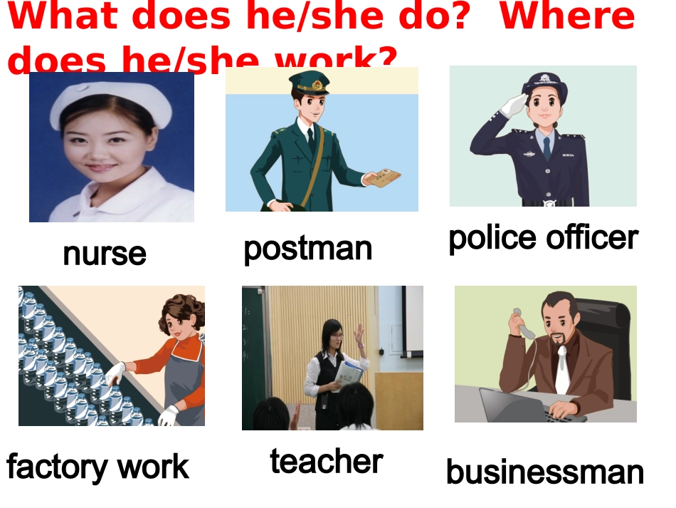 新版PEP六年级上册Unit_5_WhatdoeshedoBLet's_talk_第2页