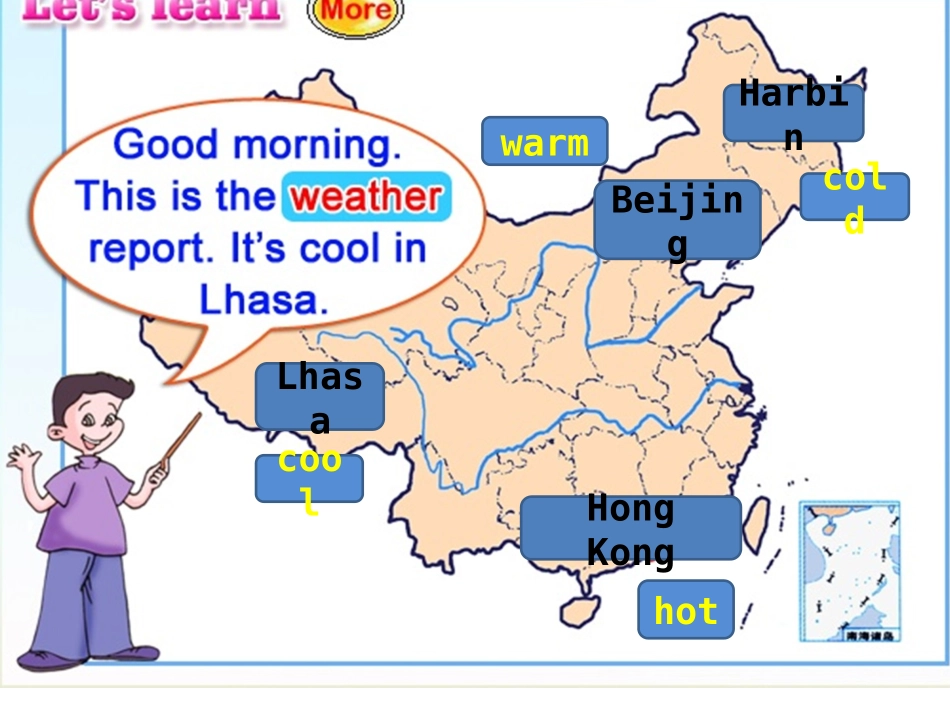 小学英语组课件Unit4It'swarmtoday!_第3页