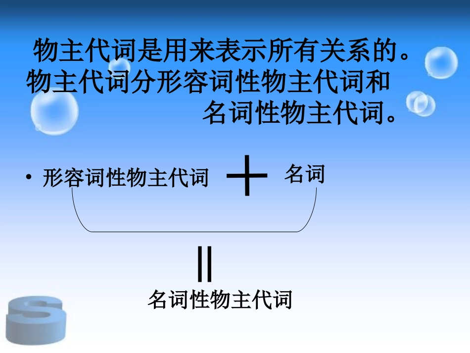 形容词性物主代词和名词性物主代词区分专项练习课件_第2页