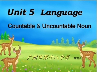 U5-LanguageB(可数名词与不可数名词)