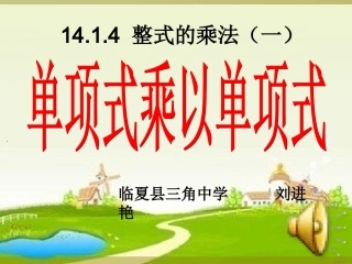 整式的乘法—单项式乘以单项式