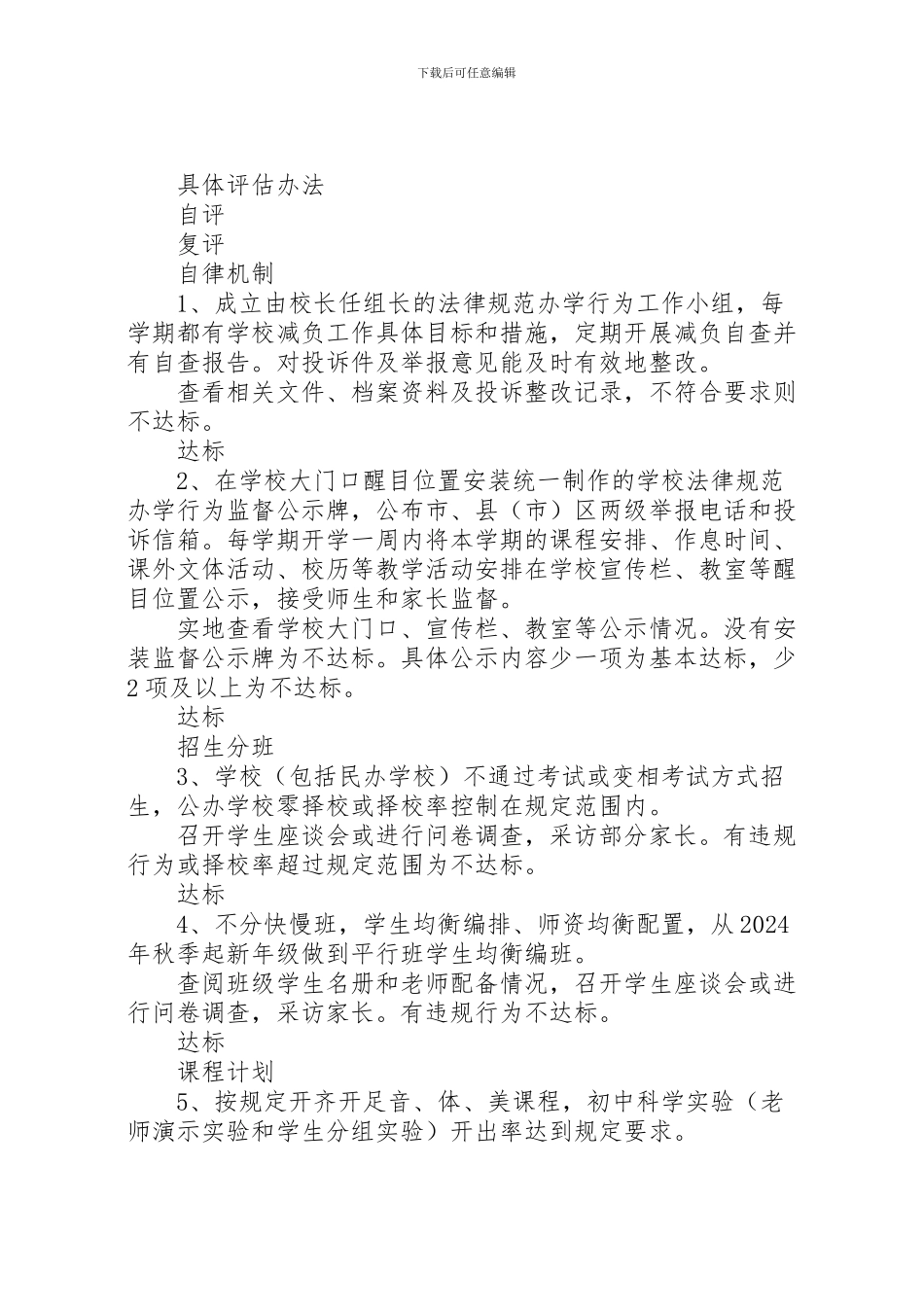 2024年东镇小学“规范办学行为”自查报告_第3页
