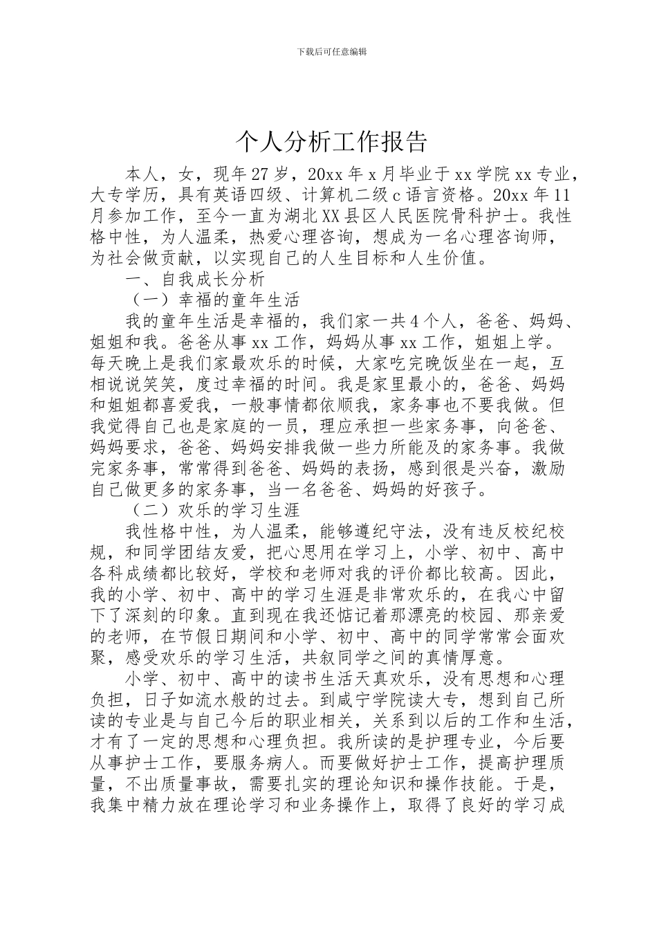 2024年个人分析工作报告_第1页