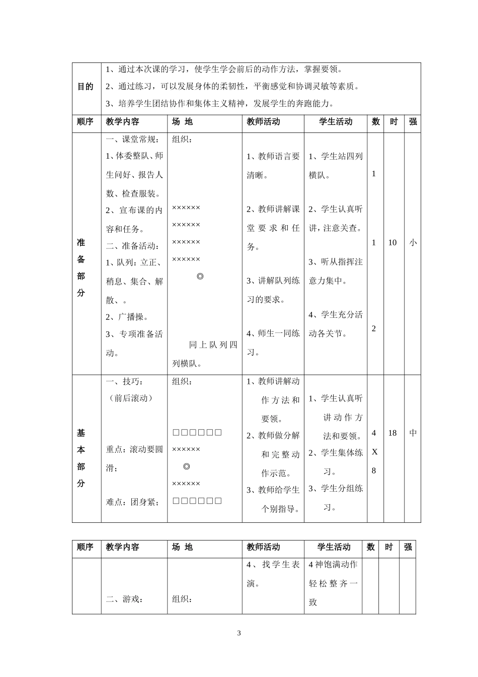 小学二年级体育教案全集之一_第3页