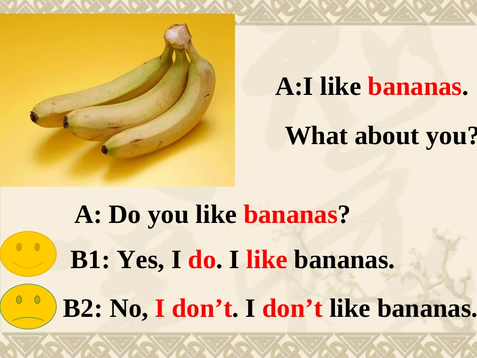 新目标英语七年级上_unit6_Do_you_like_bananas_period1课件_第3页