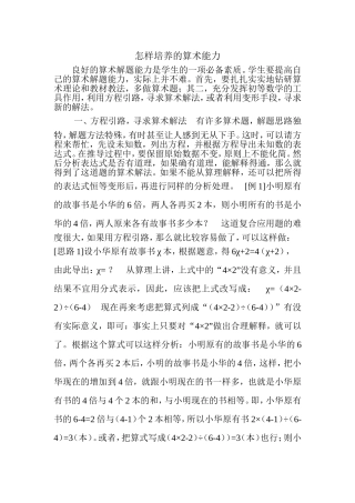 怎样培养的算术能力 (2)