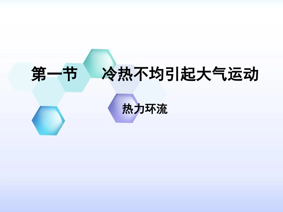 新课程高中地理优质课比赛课件冷热不均引起大气运动(热力环流（28张）_第1页