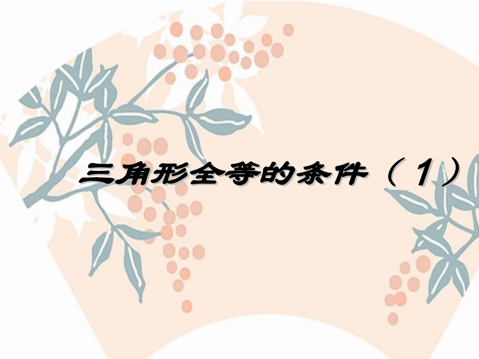 三角形全等判定》(1)_第1页