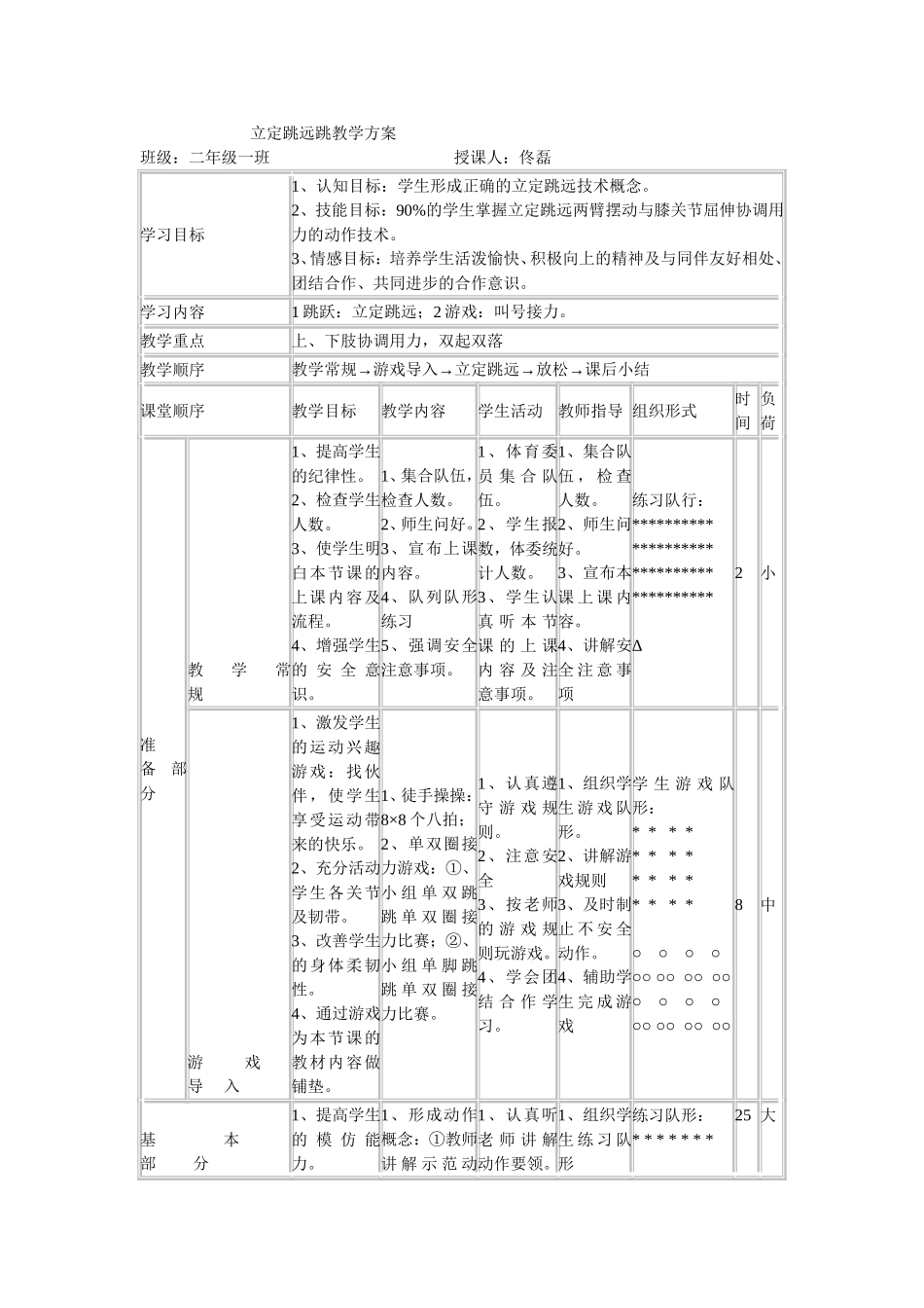 立定跳远跳教学方案1_第1页