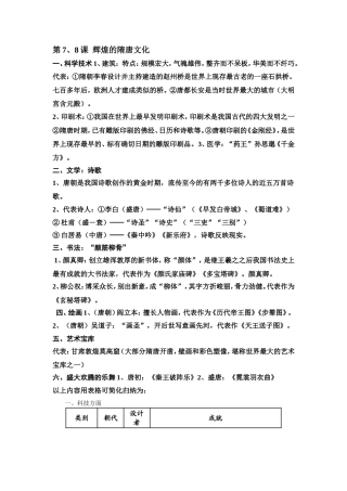 初一历史下课堂练习（5）