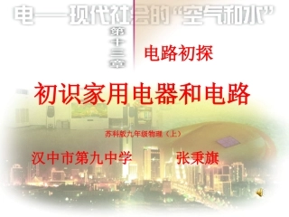 一、初识家用电器和电路