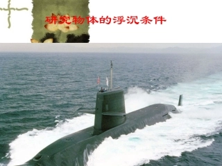研究物体的浮沉条件